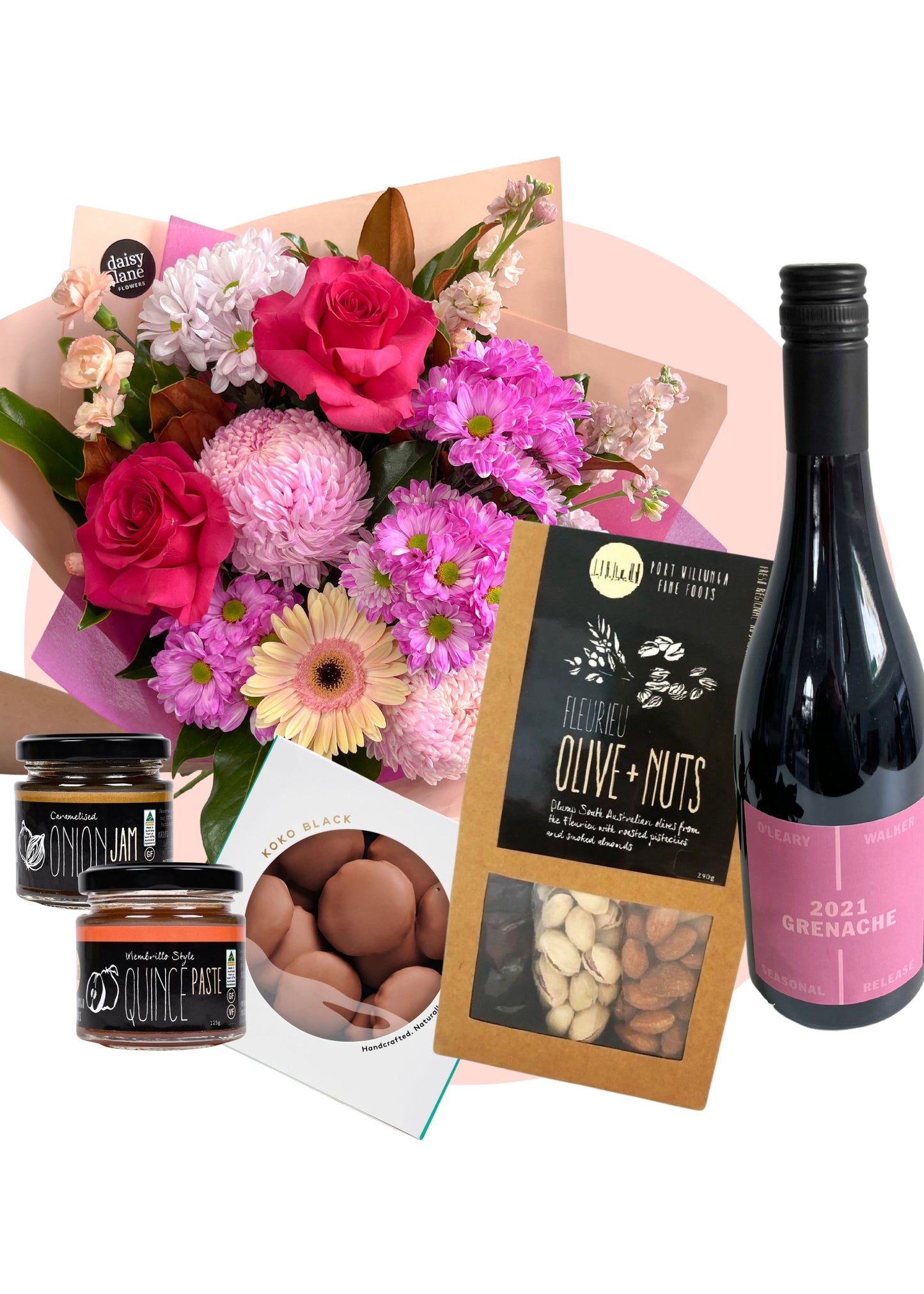 Mother's Day Bouquet with Wine Hamper