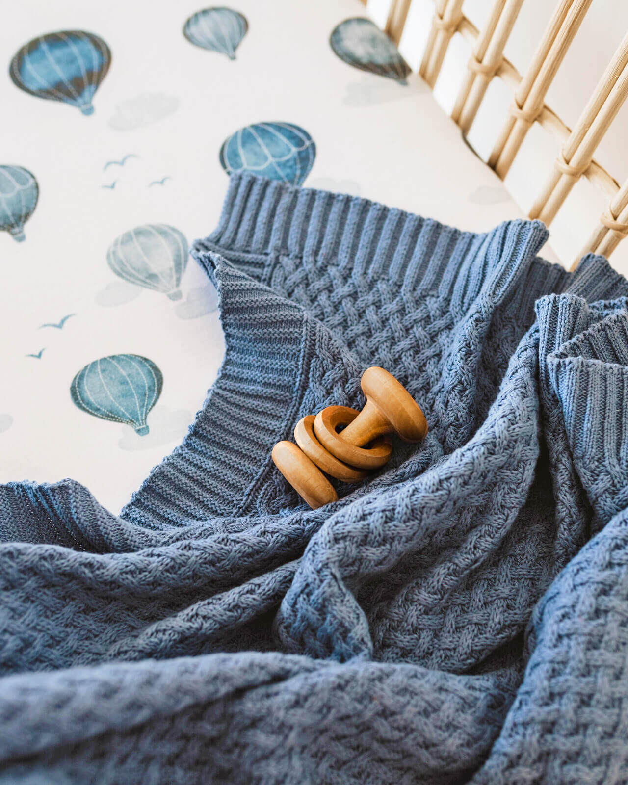 Knitted Baby Blanket | River