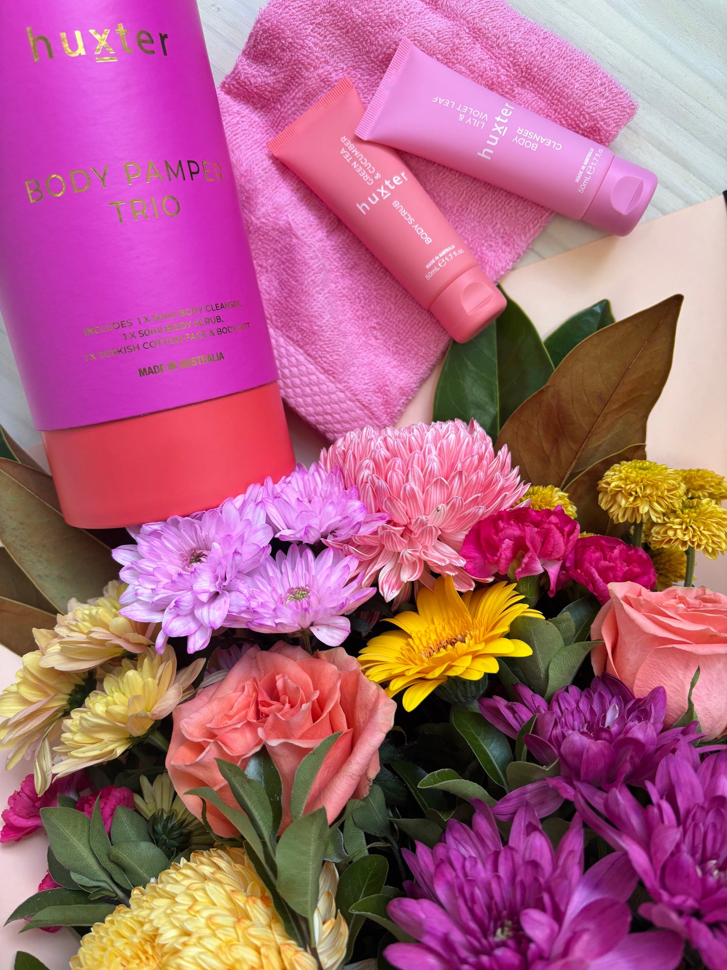 Bouquet + Pamper Pack