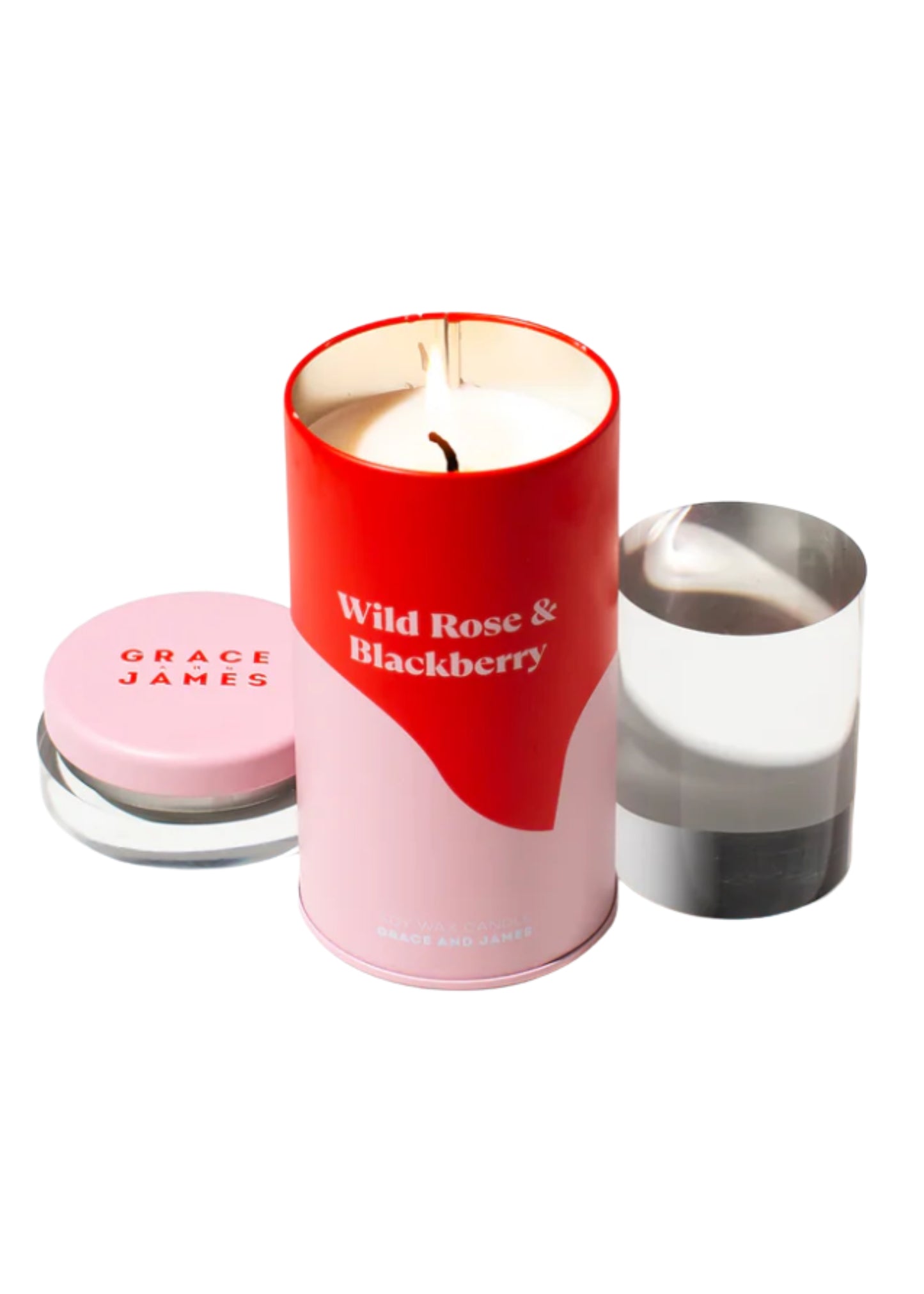 Soy Wax Candle 70hr | Wild Rose + Blackberry