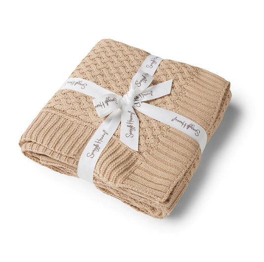 Knitted Baby Blanket | Hazelnut