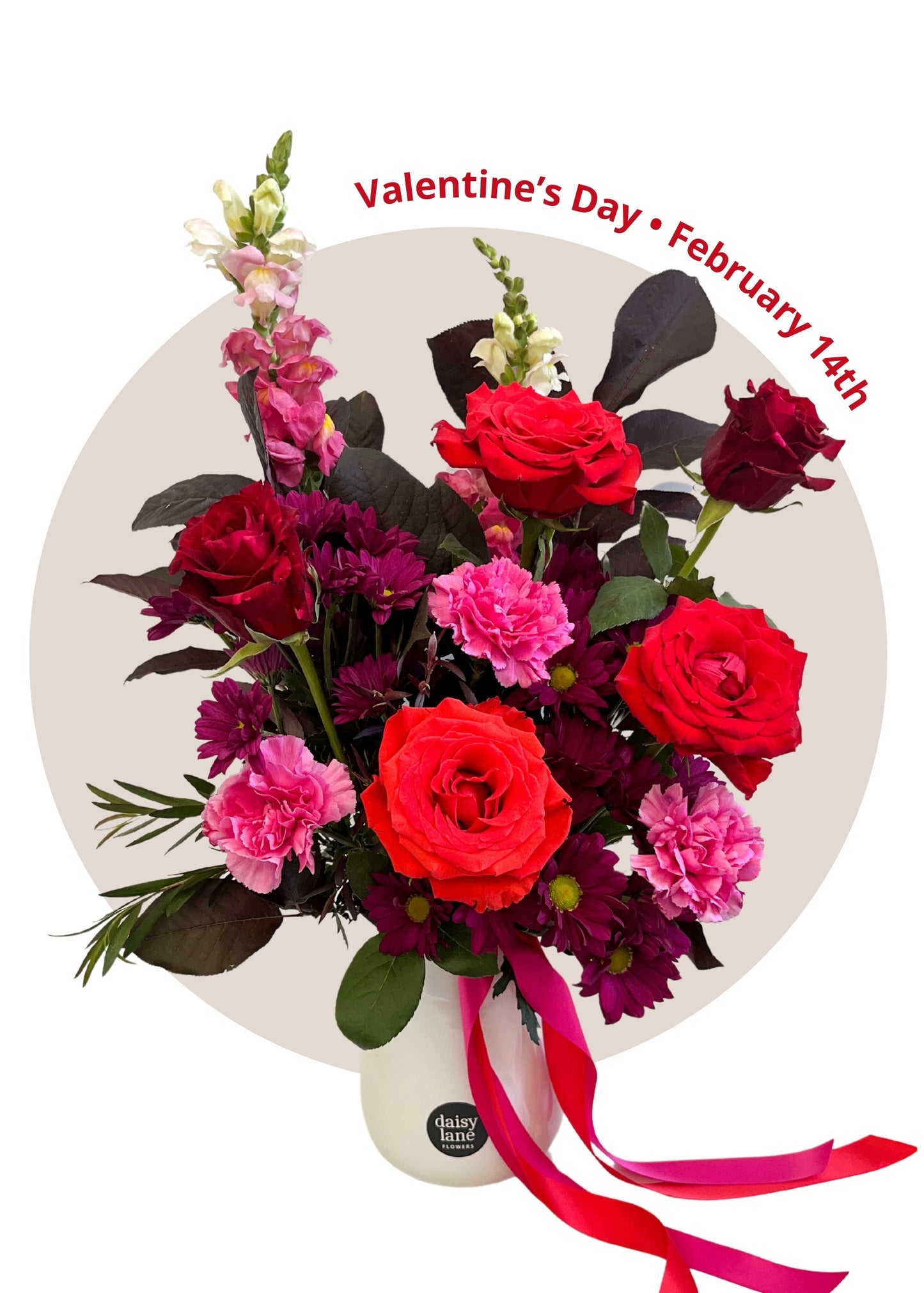 Valentine Vase Arrangement